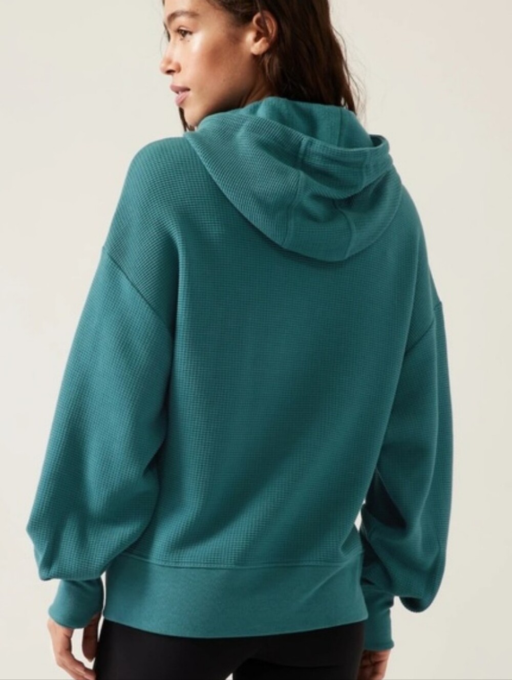 Athleta Balance Waffle Hoodie Sweatshirt Size Small - Picture 2 of 8
